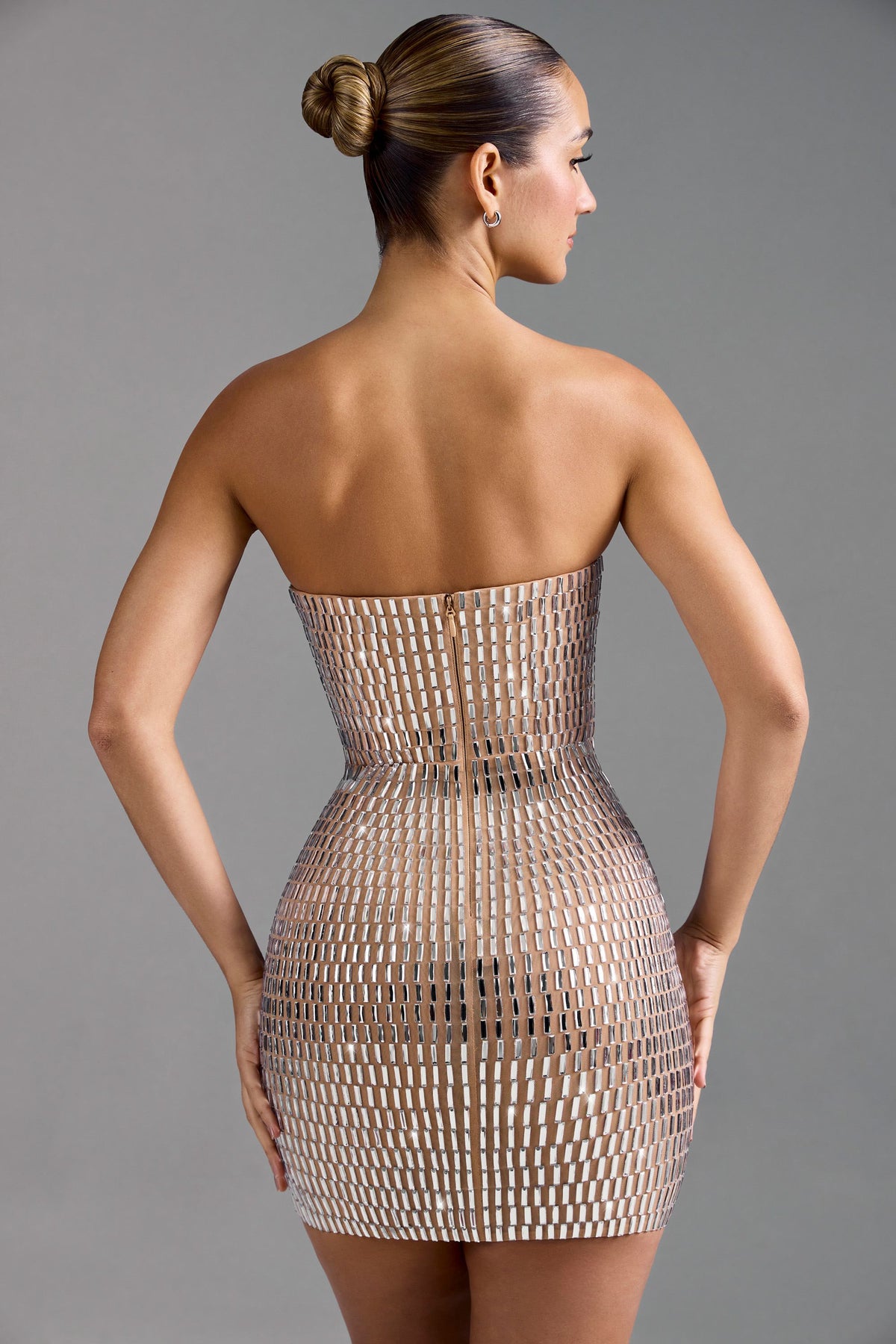 Daryne Bandeau İşlemeli Mini Elbise