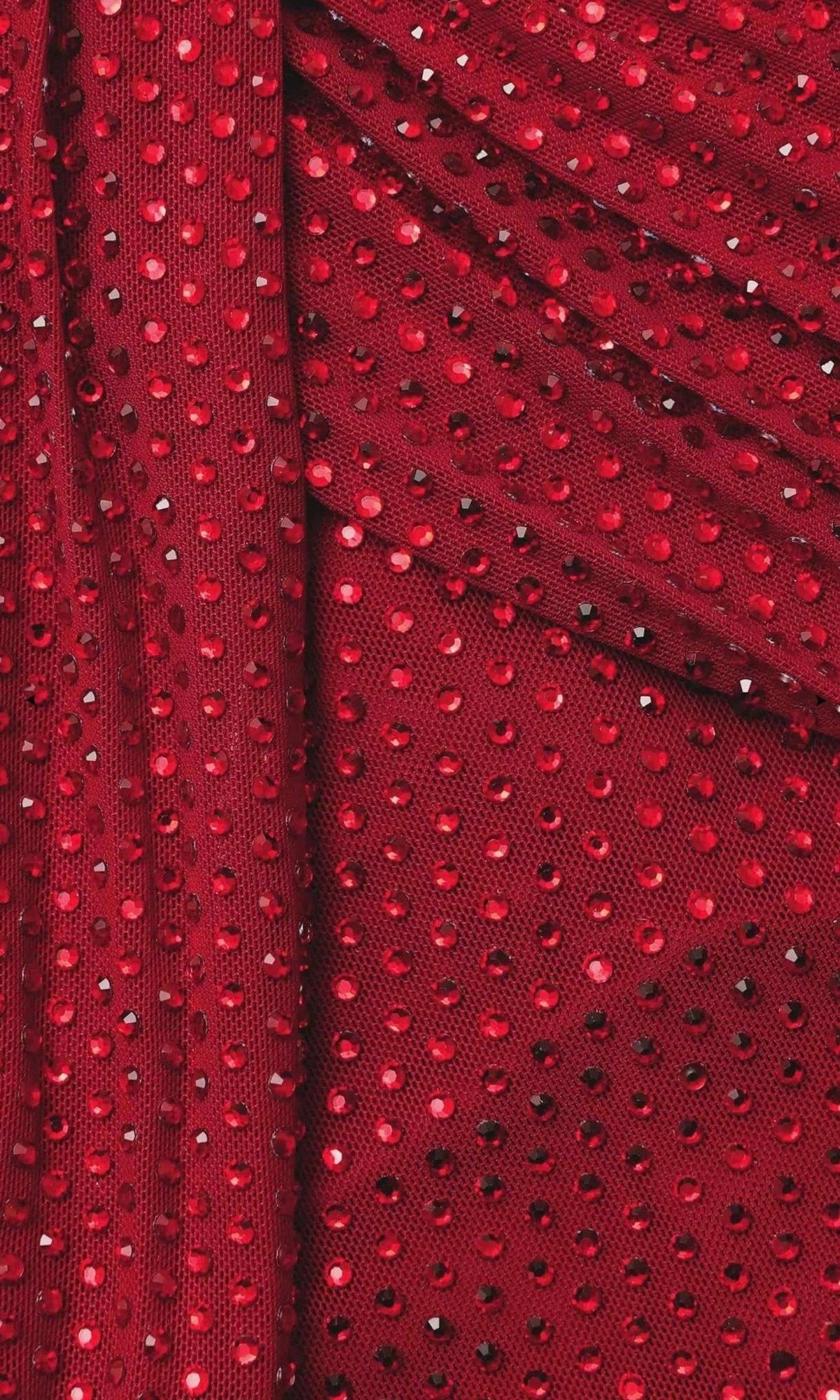 Pena Kristal Taşlı Kırmızı  Premium Maxi Elbise